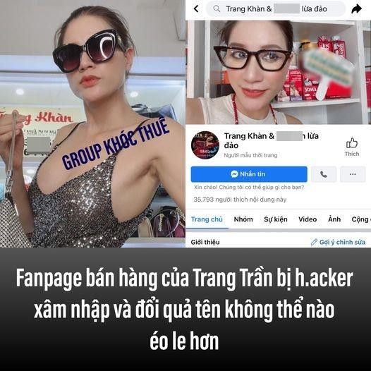 Hacker trị Trang Trần, đổi thẳng tên Fanpage thành lừa đảo-1