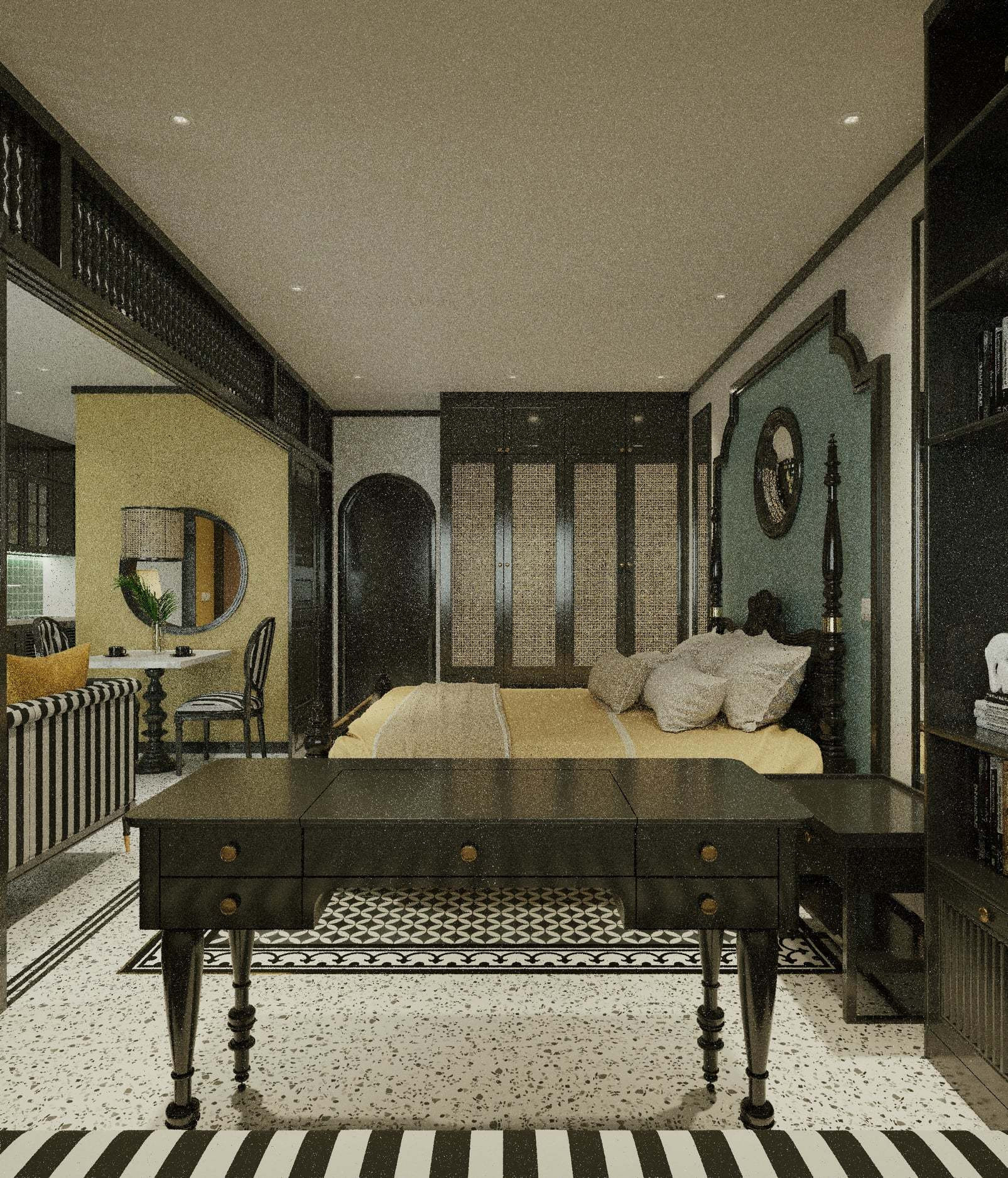 Căn hộ nhỏ được thổi hồn với phong cách Indochine, không gian như khách sạn 5 sao