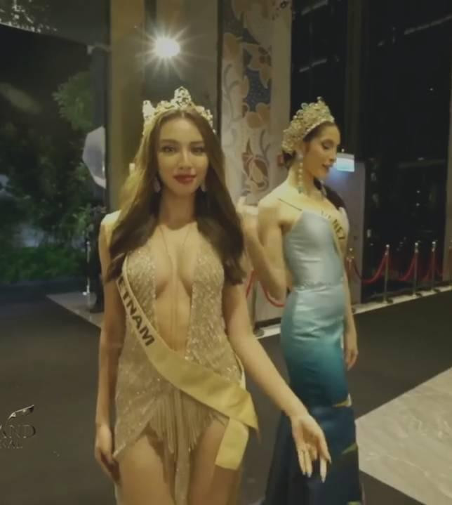 SỐC: Thùy Tiên mặc váy hở ngang Can Lộ Lộ tại Miss Grand-4