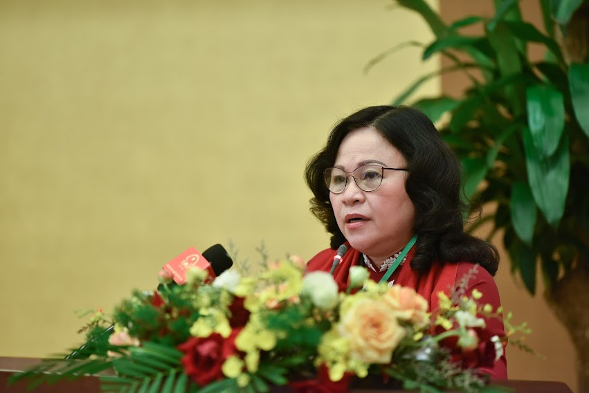 Thứ trưởng Bộ GD&ĐT Ngô Thị Minh phát biểu tại hội thảo Giáo dục 2021 chủ đề 