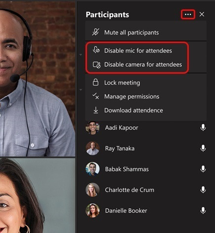 Hướng dẫn sử dụng Microsoft Teams: Tắt mic người tham dự