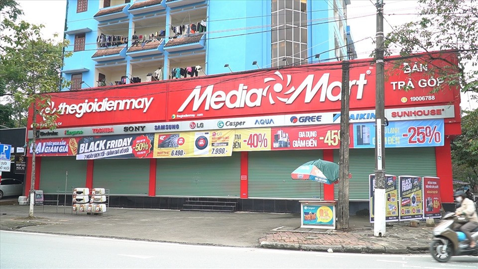 Siêu thị Media Mart có quản lý đội ngũ shipper đã dừng hoạt động theo chỉ đạo của UBND TP.Lào Cai.