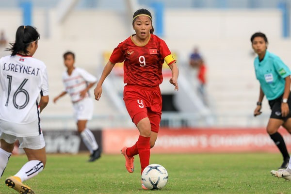 Tiền đạo Huỳnh Như hy vọng tuyển nữ Việt Nam có màn thể hiện tốt tại Asian Cup nữ 2022. Ảnh: KP