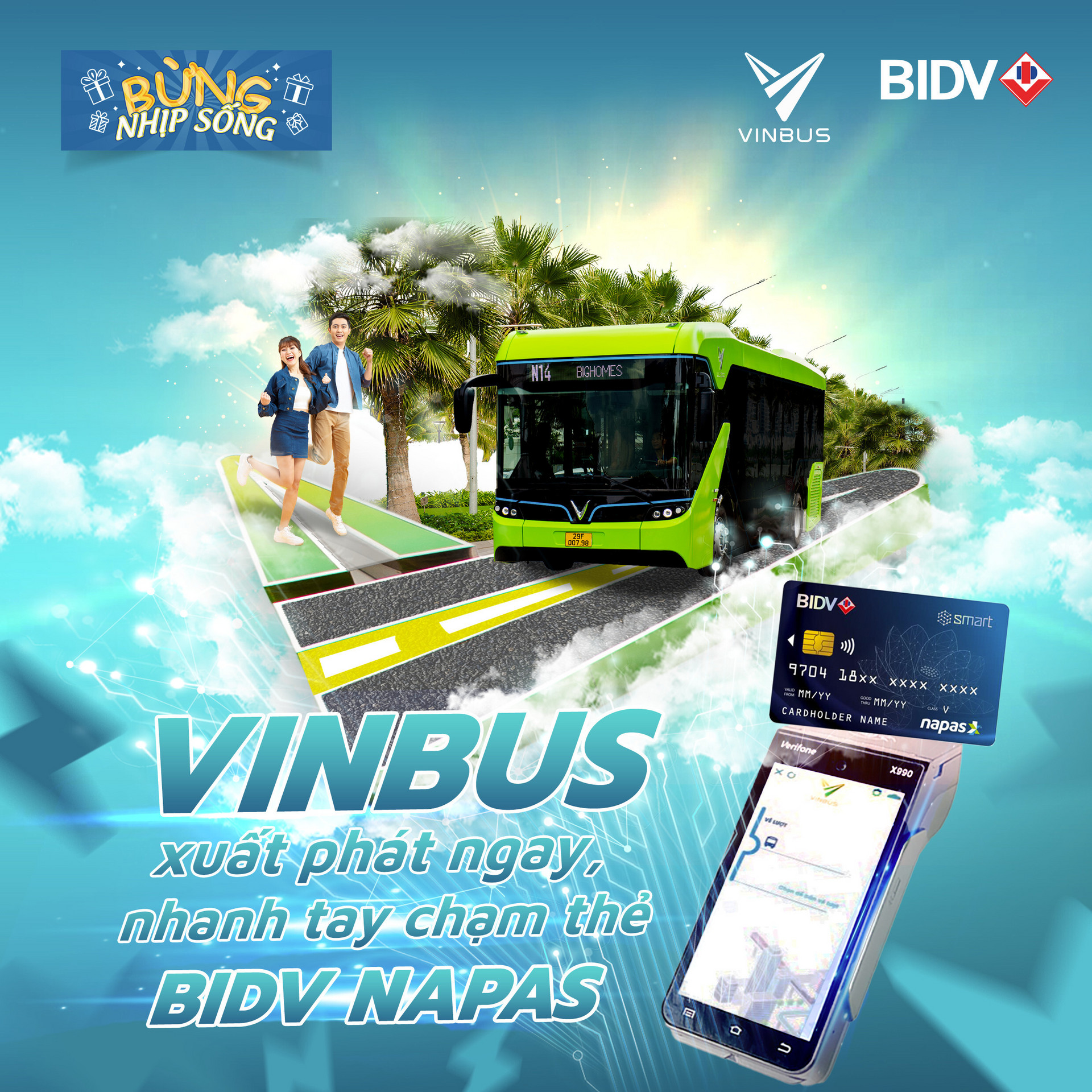 Dễ dàng mua vé buýt điện Thủ đô bằng thẻ BIDV NAPAS - 1