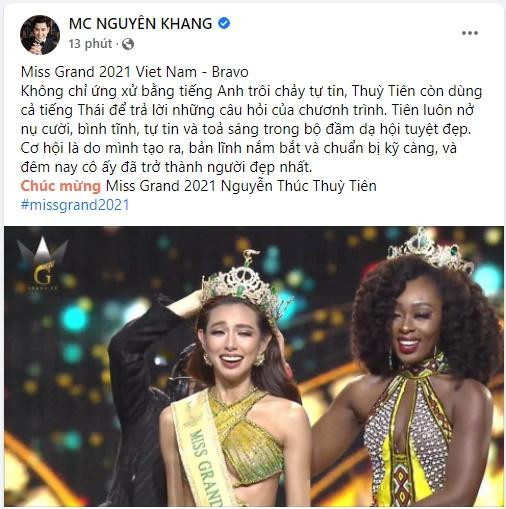 Sao Việt mất ngủ khi Thùy Tiên đăng quang Miss Grand 2021-8