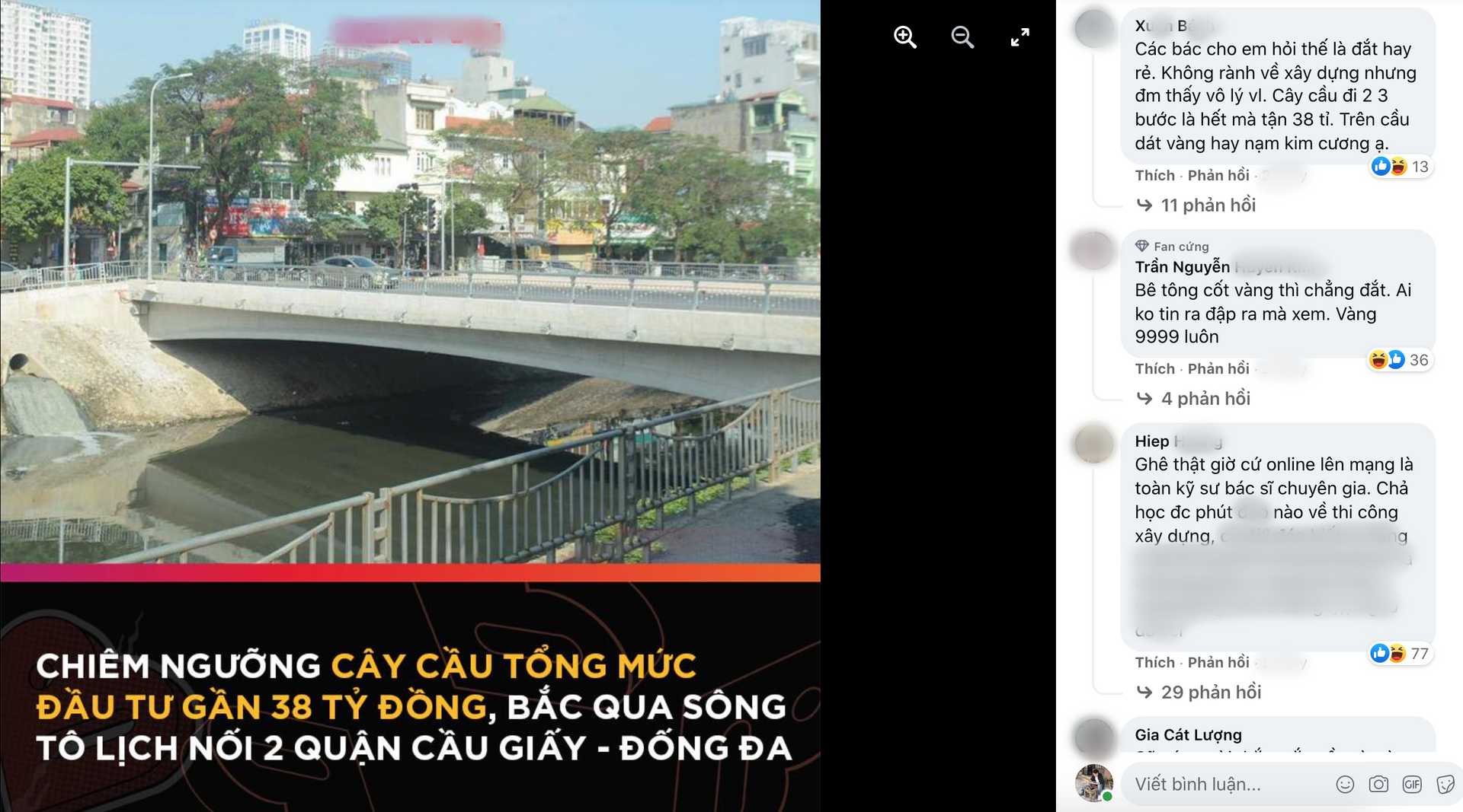 Tranh cãi nảy lửa về cây cầu dài 36 m ngốn 38 tỷ đồng ở Hà Nội - 1
