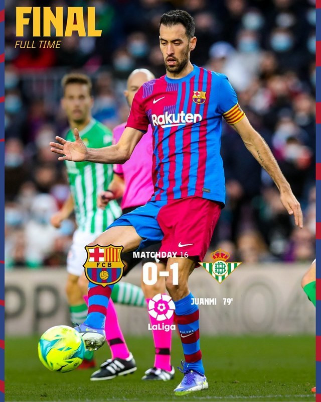 Thua sốc Betis, Barcelona xa dần top 4