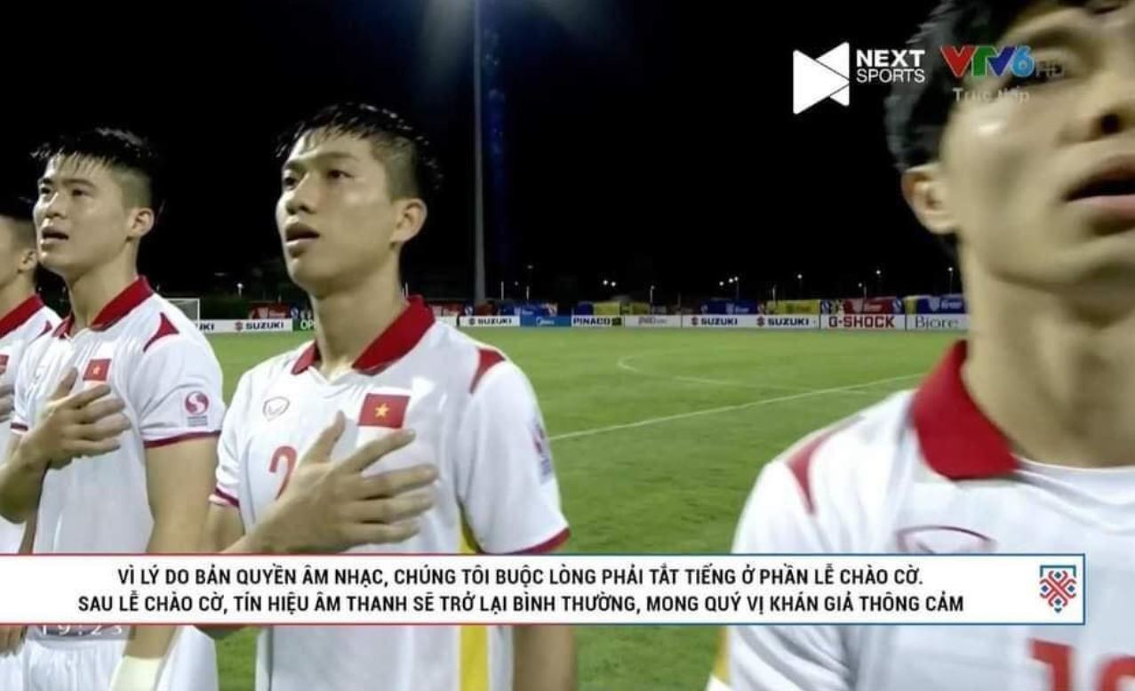 Quốc ca trận đấu Việt Nam - Lào tại AFF Cup bị tắt vì lý do bản quyền, dân mạng 'réo gọi' BH Media