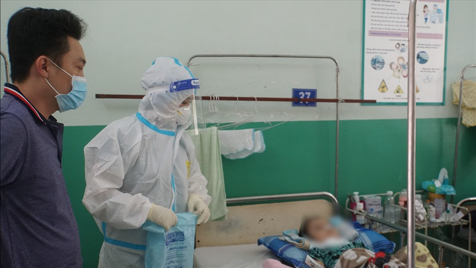 F0 trẻ em tại Đơn vị điều trị COVID-19, Bệnh viện Nhi đồng 1 TPHCM. Ảnh: Nguyễn Ly