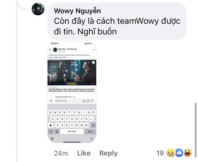 Wowy bức xúc khi fanpage Rap Việt kick war team mình-4
