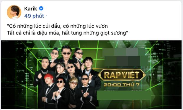Karik lên tiếng khi Wowy chạnh lòng vì fanpage Rap Việt thiên vị team khác-2