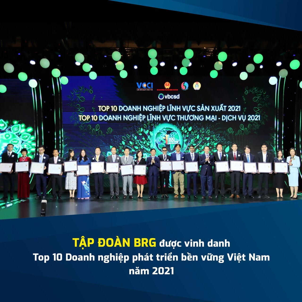 Tập đoàn BRG được vinh danh Top 10 Doanh nghiệp phát triển bền vững 2021 - 1