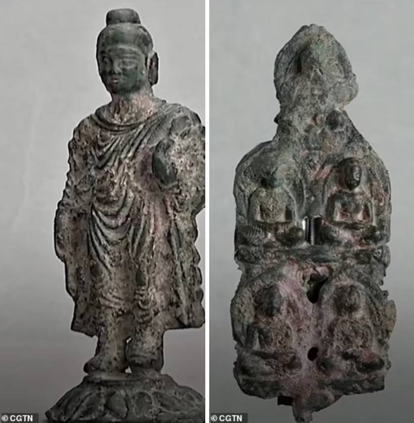 Phát hiện hai bức tượng Phật cổ nhất từng được tìm thấy tại Trung Quốc - 1