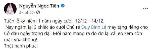 Vợ 7X khoe quà khủng từ Quý Bình, mê chồng như điếu đổ-2