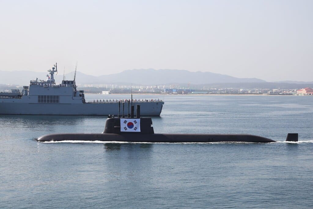 Tàu ngầm Dosan Ahn Chang-ho của Hải quân Hàn Quốc. (Nguồn: Yonhap)