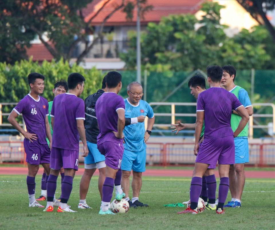 Huấn luyện viên Park Hang-seo tự tin khi đối đầu Thái Lan. Ảnh: VFF