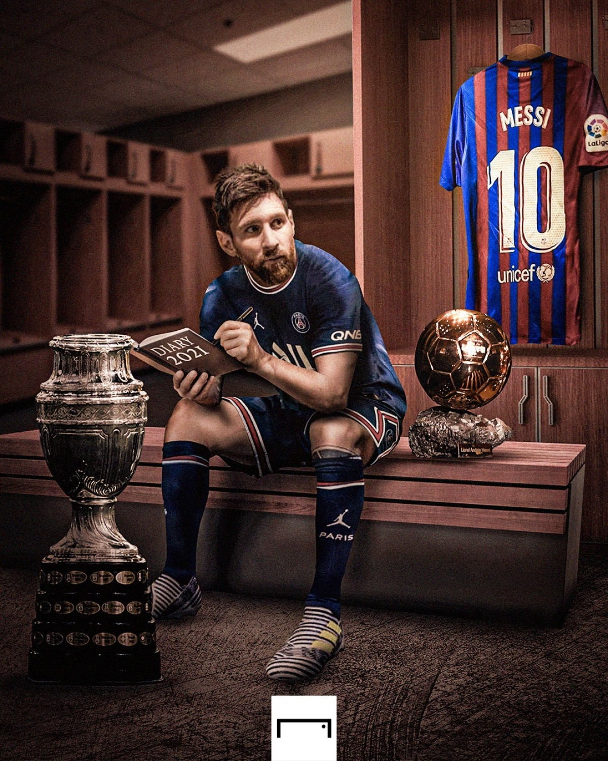 Lionel Messi và năm 2021 không thể nào quên. (Ảnh: Goal)