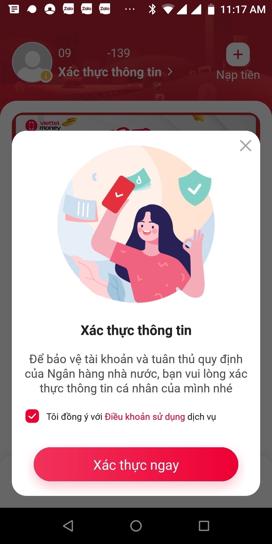 Hướng dẫn đăng ký Mobile Money của Viettel