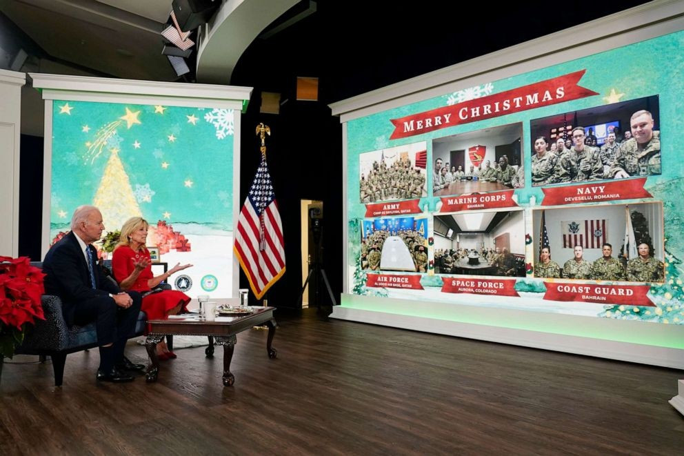 Tổng thống Mỹ Joe Biden gửi thông điệp đến các binh sĩ Mỹ đồn trú ở trong nước và nước ngoài nhân dịp Giáng sinh. (Nguồn: AP)