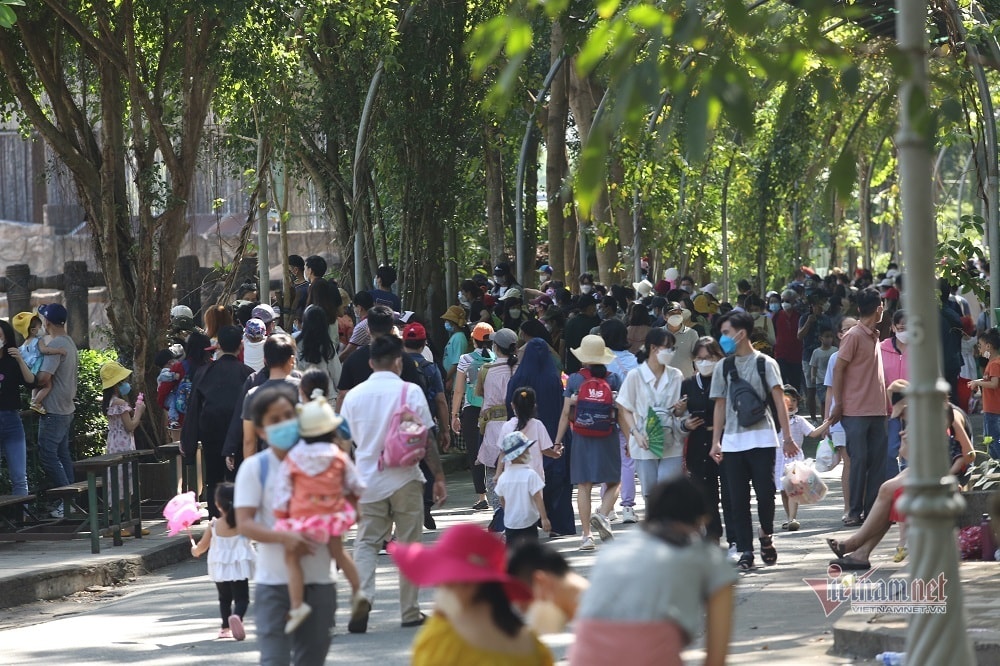 Nghìn người đổ dồn tới Thảo Cầm Viên Sài Gòn trong ngày đầu năm