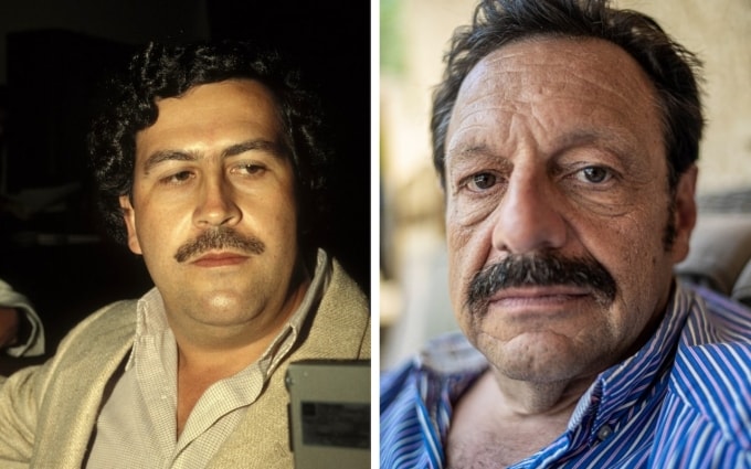 Pablo Escobar (trái) và con trai Roberto. Ảnh: The Telegraph