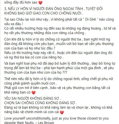 Vợ cũ Lâm Vinh Hải: Đừng giao con nếu ly hôn vì chồng ngoại tình-6