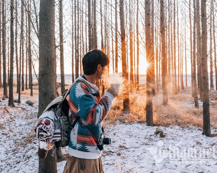 Chàng trai Việt dầm tuyết, mưa đá 4 tiếng 'săn ảnh' ngôi làng Hàn Quốc đẹp hơn phim - 9