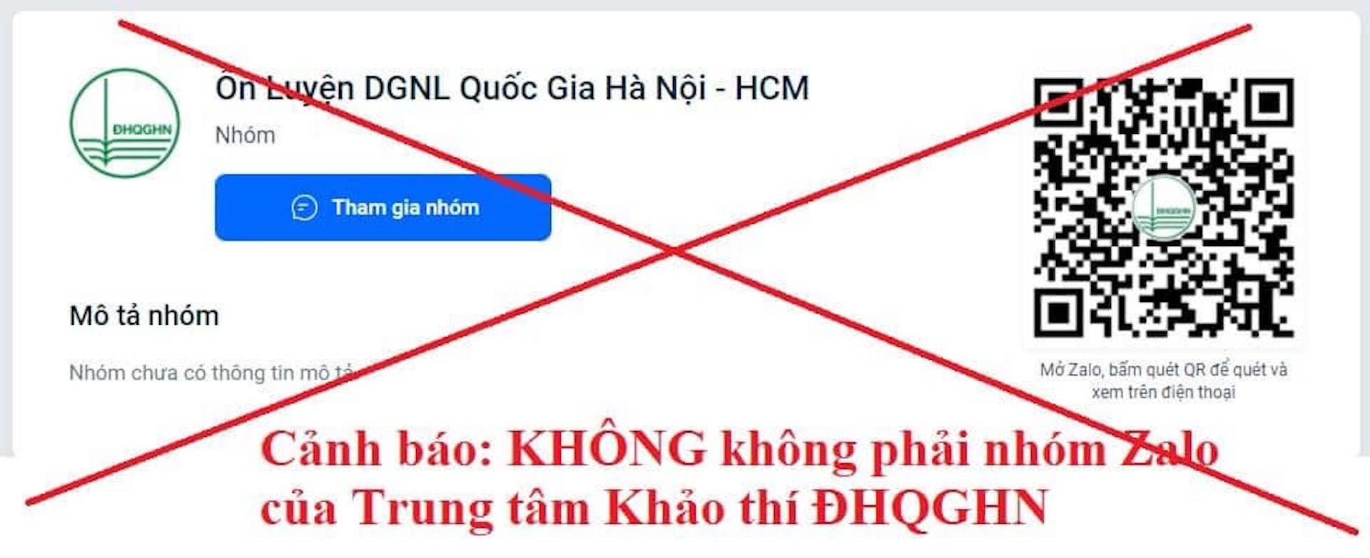 Kẻ xấu lợi dụng kỳ thi riêng của Đại học Quốc gia Hà Nội lừa tiền thí sinh - 1