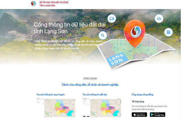 Đưa vào vận hành Cổng thông tin dữ liệu đất đai tỉnh Lạng Sơn