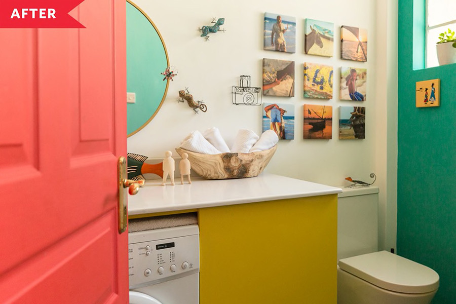 Phòng tắm cũ kỹ ‘lột xác’ bất ngờ nhờ cách phối màu đơn giản