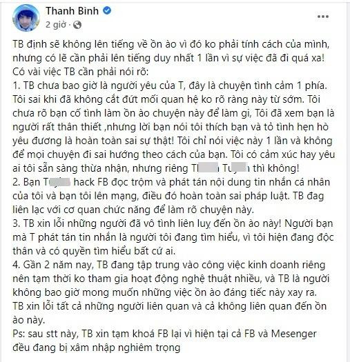HOT: Thanh Bình làm rõ cáo buộc lang chạ và tin nhắn mây mưa-4