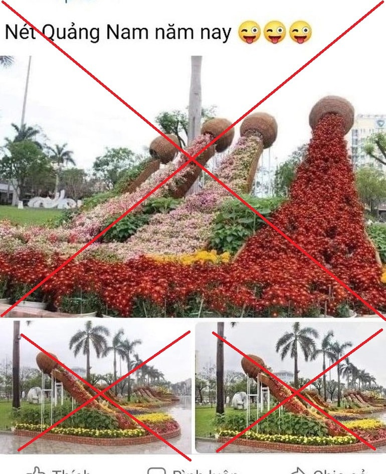 Thực hư hình ảnh phản cảm ở nơi trưng bày hoa Xuân Quảng Nam - 1 Thực hư hình ảnh phản cảm ở nơi trưng bày hoa Xuân Quảng Nam - 1