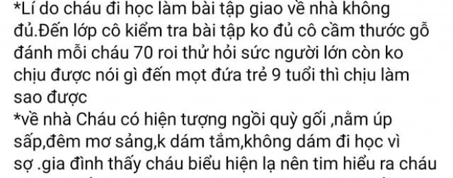 Không làm bài tập về nhà, học sinh tiểu học ở Hải Phòng bị đánh thâm tím mông - 1