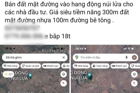 Lên Facebook rao bán đất mặt đường vào hang động núi lửa - 1