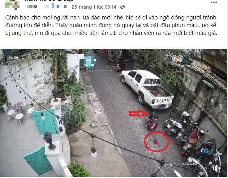 Phẫn nộ thanh niên nôn cả vũng máu, giả ung thư để lừa người đi đường ở Hà Nội