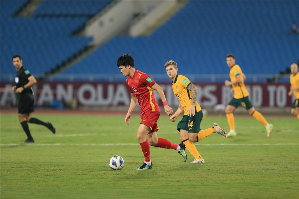 Tuyển Việt Nam đặt mục tiêu giành điểm trước tuyển Australia. Ảnh: Hoài Thu
