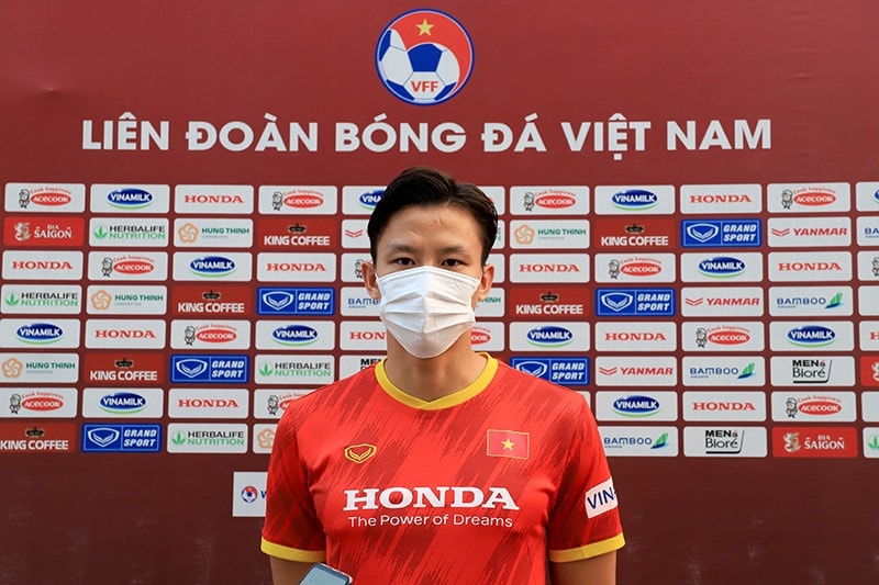 Trung vệ Quế Ngọc Hải mắc COVID-19, bỏ lỡ trận gặp tuyển Trung Quốc. Ảnh: VFF