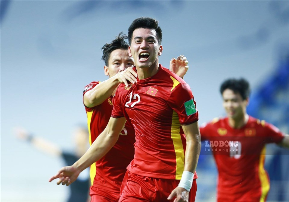 Tiến Linh góp công lớn giúp tuyển Việt Nam lọt vào vòng loại cuối cùng World Cup 2022. Ảnh: Trung Thu