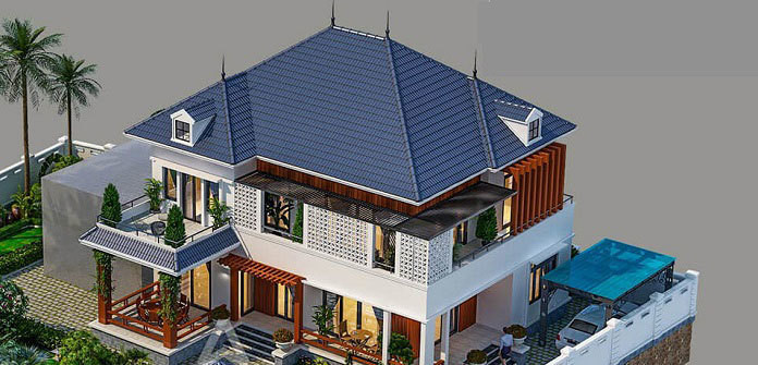 Biệt thự 2 tầng mái Thái gây mê bởi thiết kế đẹp và tiện nghi