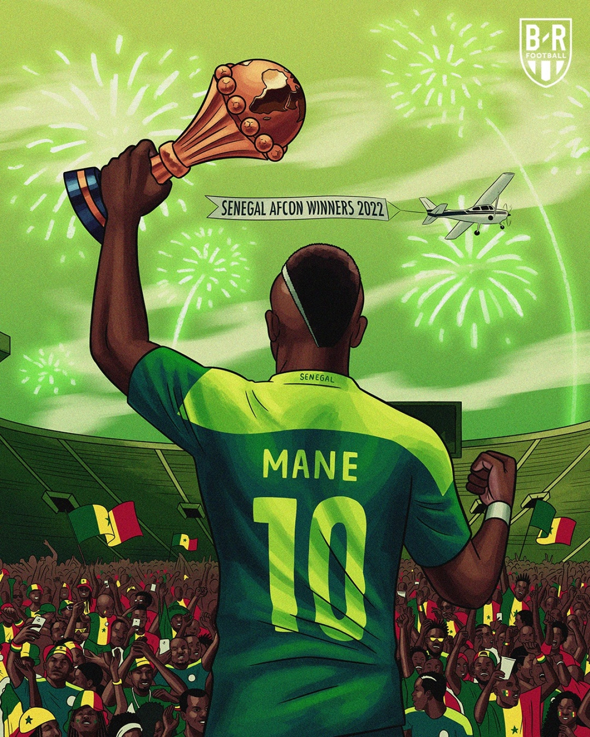 Sadio Mane giúp Senegal có lần đầu tiên vô địch AFCON. (Ảnh: Bleacher Reports)