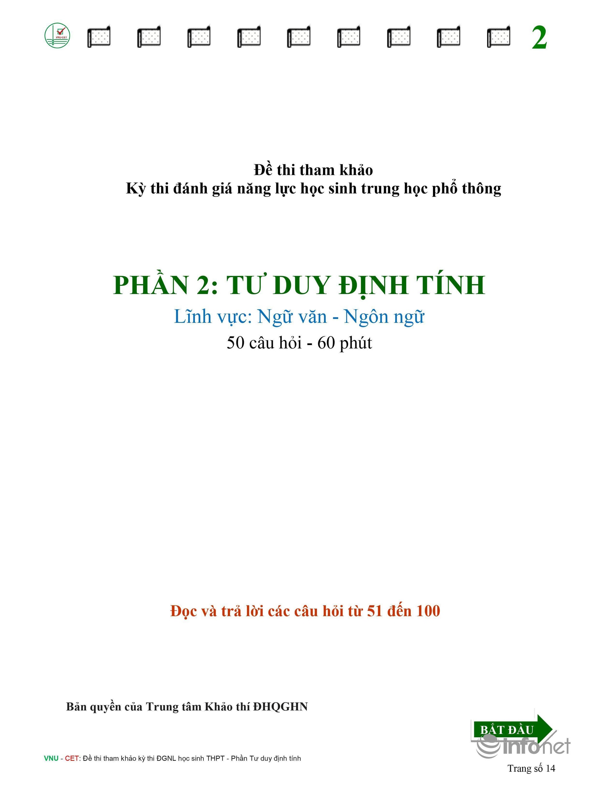 Trọn bộ đề tham khảo thi đánh giá năng lực ĐHQG Hà Nội 2022 với 150 câu hỏi