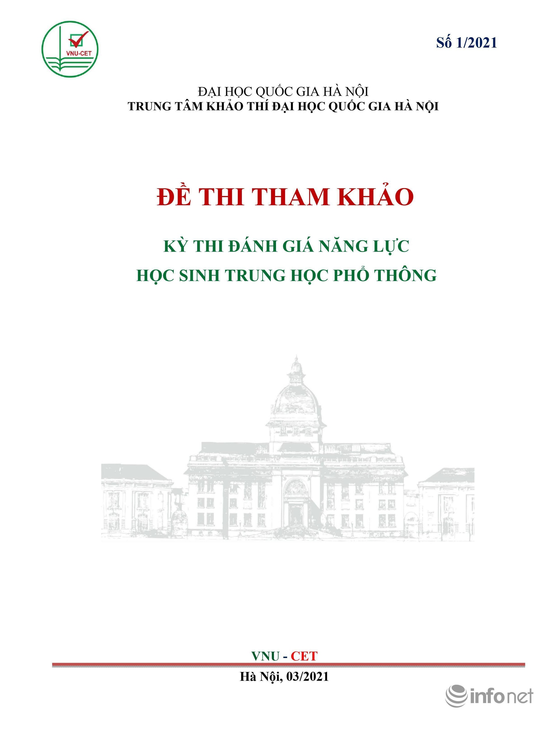 Trọn bộ đề tham khảo thi đánh giá năng lực ĐHQG Hà Nội 2022 với 150 câu hỏi