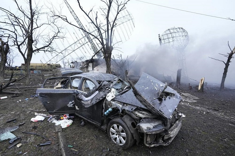 Cảnh hoang tàn, đổ nát ở Ukraina sau khi bị Nga không kích