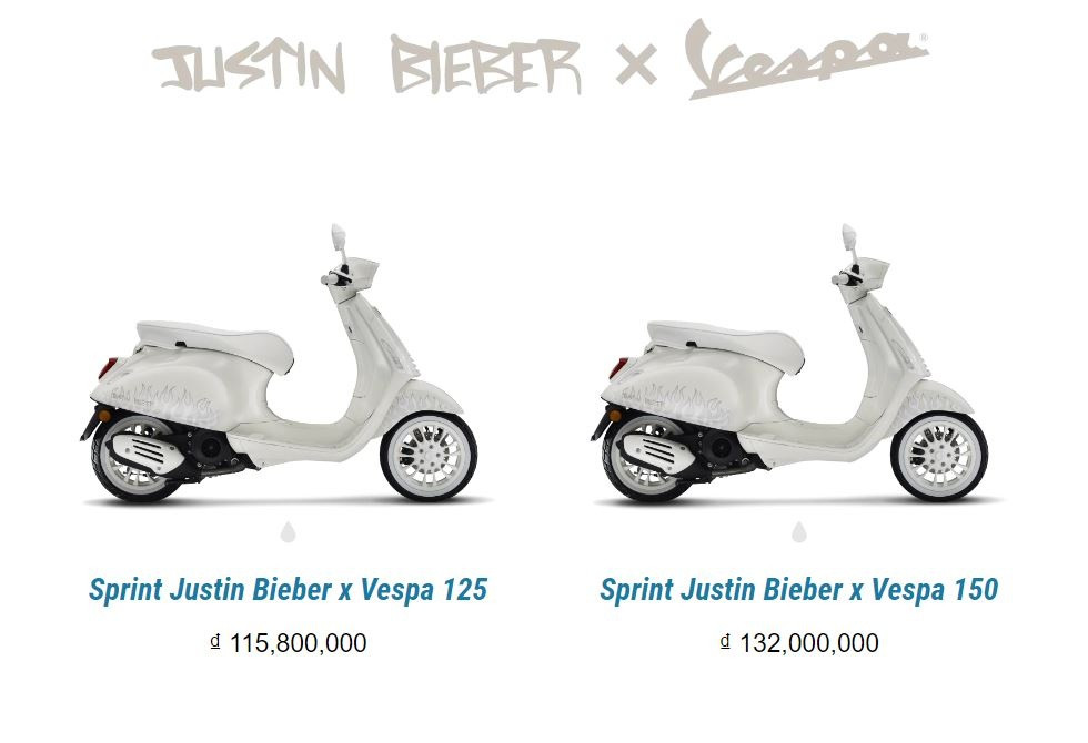 Vespa Sprint Justin Bieber co gia dat nhat 132 trieu dong anh 1