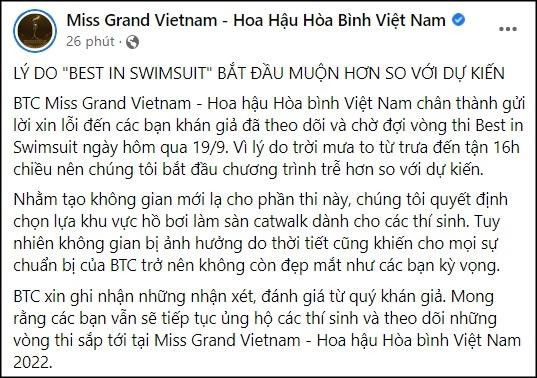 BTC Miss Grand Vietnam xin lỗi về phần thi áo tắm đa dạng sạn-2