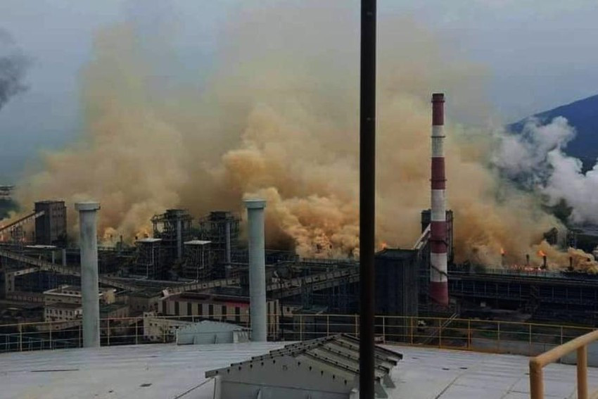 Công an thông tin về cột khói vàng nghi ngút ở Formosa Hà Tĩnh  ảnh 3