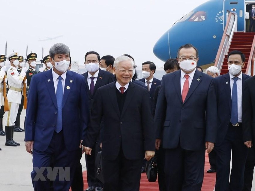 Tổng Bí thư Nguyễn Phú Trọng đã đến Bắc Kinh, bắt đầu chuyến thăm chính thức Trung Quốc ảnh 3