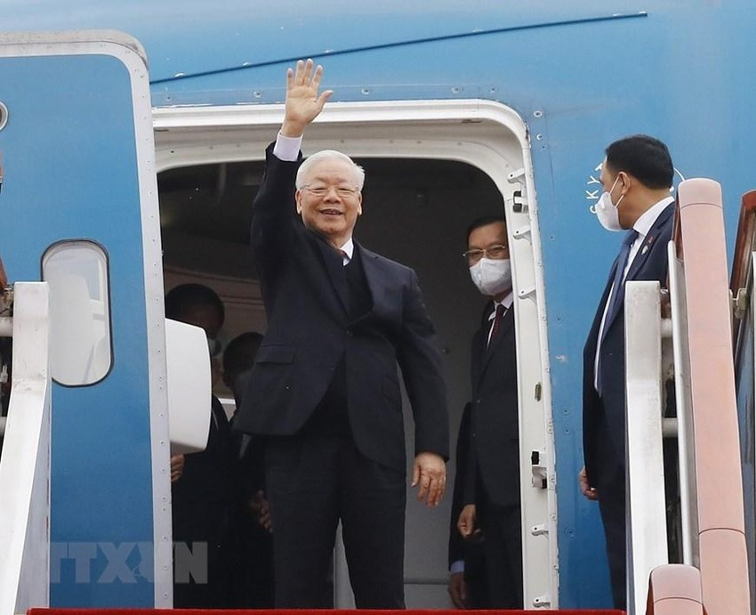 Tổng Bí thư Nguyễn Phú Trọng đã đến Bắc Kinh, bắt đầu chuyến thăm chính thức Trung Quốc ảnh 1