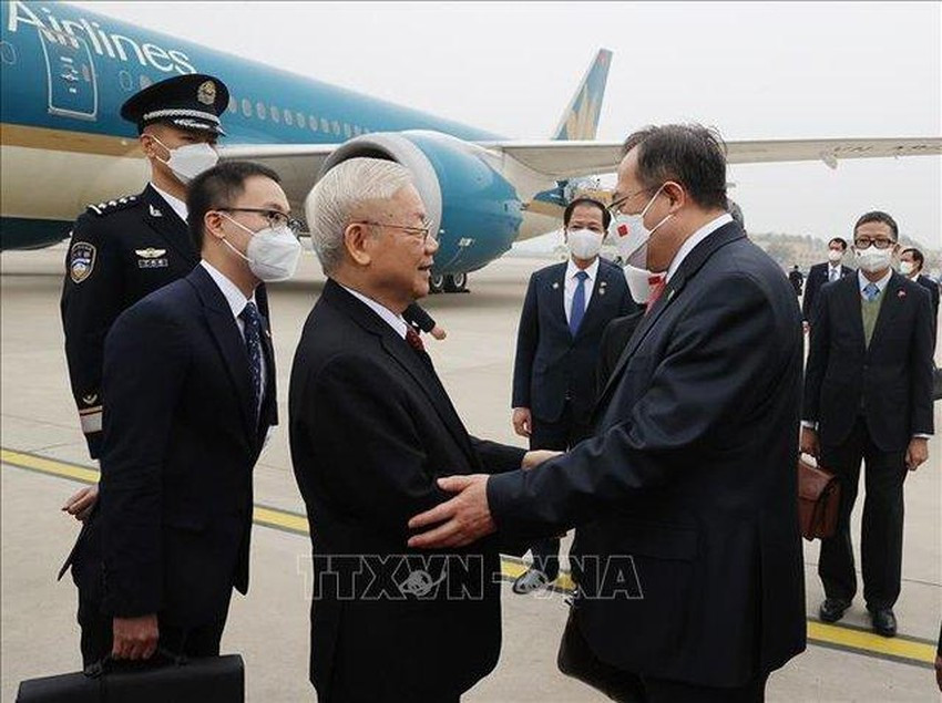 Tổng Bí thư Nguyễn Phú Trọng đã đến Bắc Kinh, bắt đầu chuyến thăm chính thức Trung Quốc ảnh 2