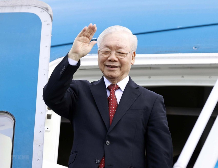 Hình ảnh Tổng bí thư Nguyễn Phú Trọng bắt đầu chuyến thăm chính thức CHND Trung Hoa ảnh 1